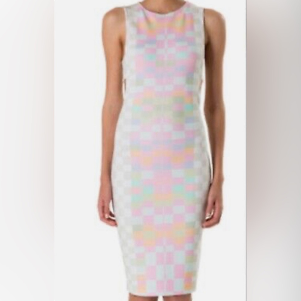 Mara Hoffman Ponte Receptor citrus check dress